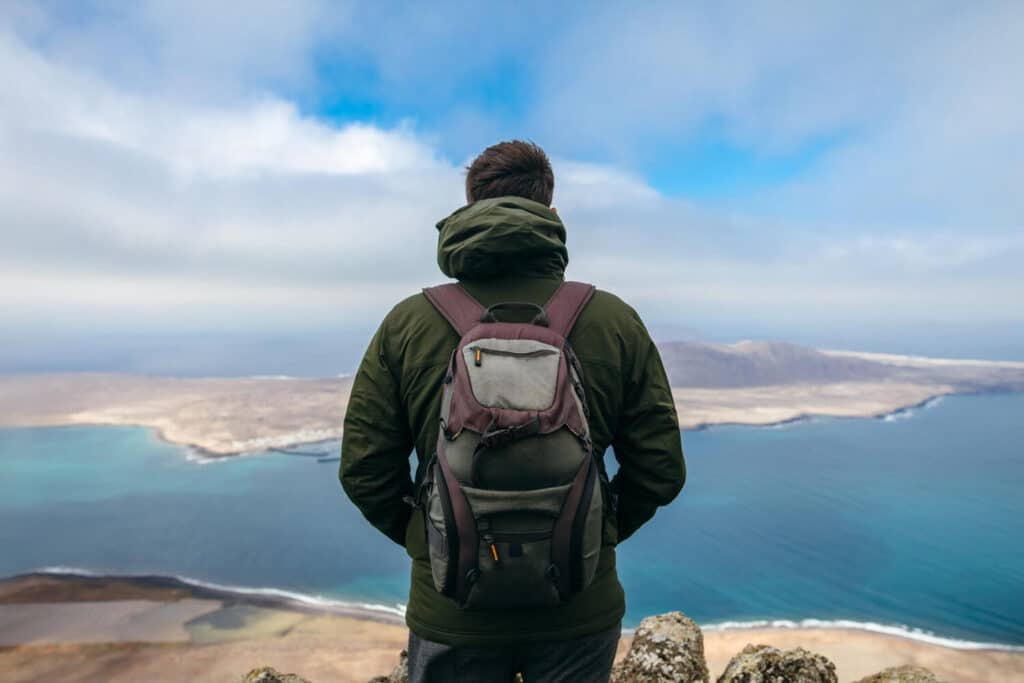 Man With Ultralight Backpacking Backpack