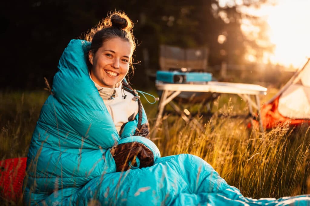 Woman Backpacking Sleeping Bags